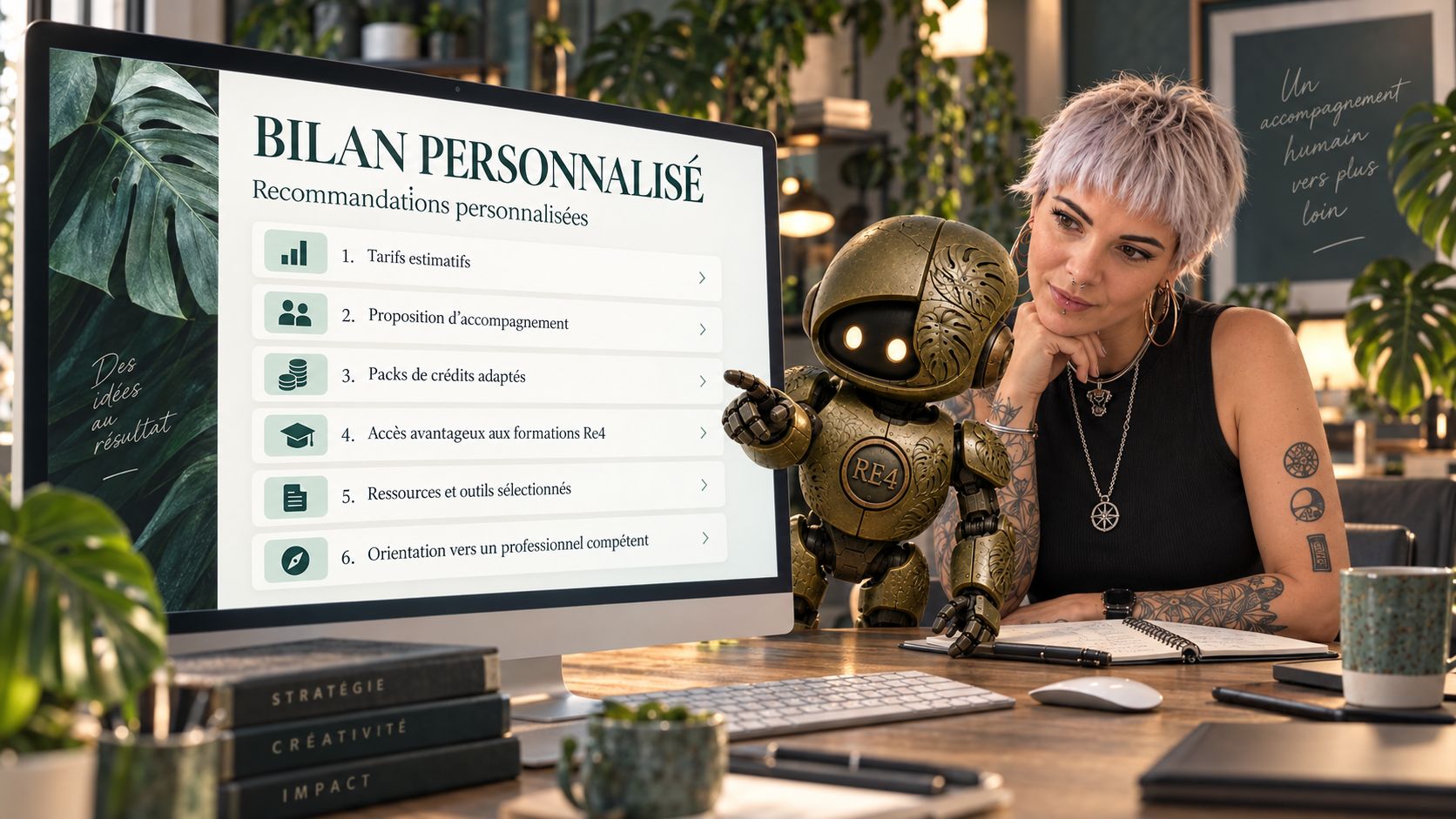 Bilan personnalisé dans l’espace client Re4lisation